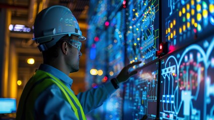 Discuss the cybersecurity challenges associated with SCADA systems and the measures engineers must implement to safeguard critical infrastructure from cyber threats and attacks - obrazy, fototapety, plakaty