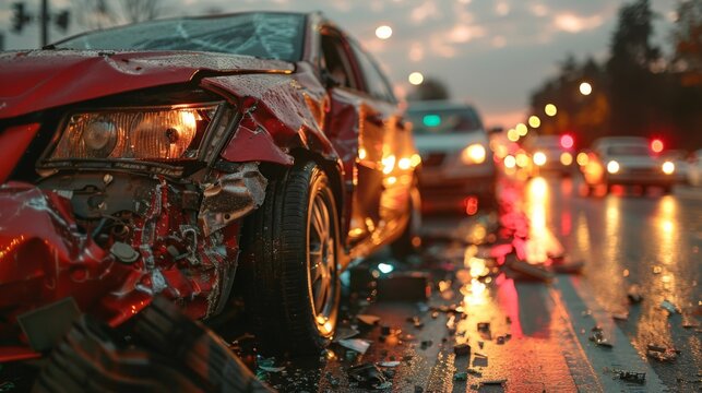 T-bone or Rear-door Accidents. Car accident, crashes injuries, and fatalities on the common road, car safety, and driver errors