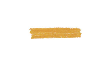 yellow pencil strokes isolated on transparent background