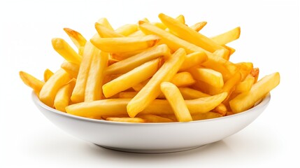 french fries isolated on white background