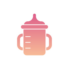 Baby Milk Bottle Flat Gradient Style