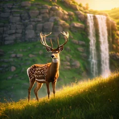 Foto op Plexiglas deer in the forest © Sarah