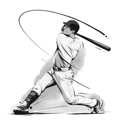 In the Zone: Baseball Player's Perfect Swing