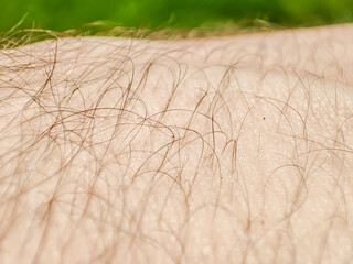 Caucasian super macro hand. Helthy abstract skin. Dermatology concept. - 750053377