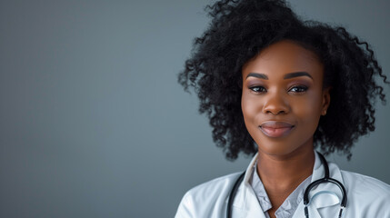  portrait of an african american woman doctor,ai