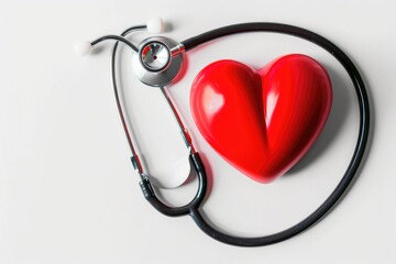 Stethoscope, hands, heart poster. World health day. Healthcare background, World heart health day