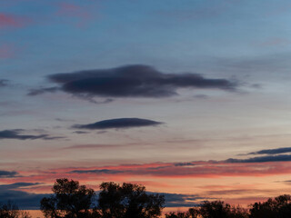 sunset in the mountains