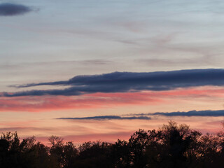 sunset over the mountains