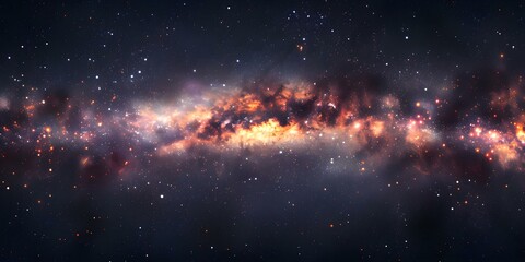 Cosmic Scenery: Star Field, Nebulae, and Gas Clouds. Concept Star Photography, Nebula Exploration, Gas Clouds Beauty - obrazy, fototapety, plakaty