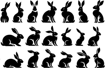 Leporidae Silhouettes: The Rabbit Collection