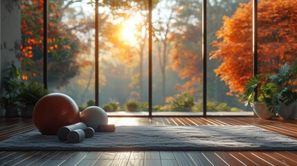 Ai, A space for yoga and meditation, sports and relaxation, ai-generated