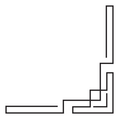 Celtic corners and frames black line graphic element