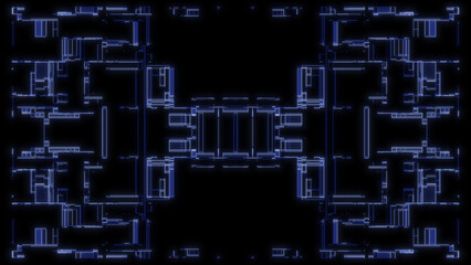 Futuristic interface ui elements. Holographic hud user interface elements