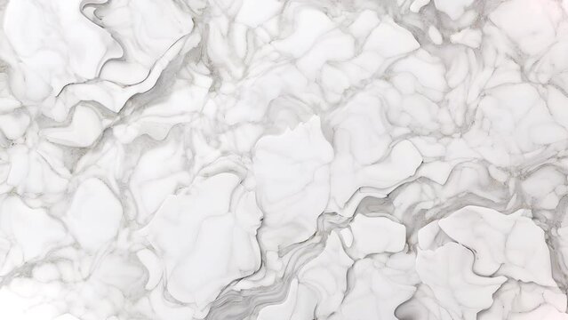 White liquid marble design. Stone texture. Animated elegant background. Fluid art. 59,94fps