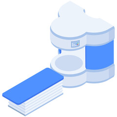 Isometric Open MRI Machine Illustration