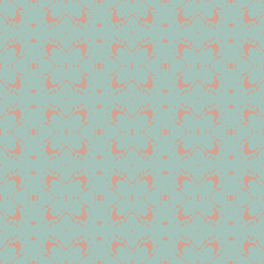 Blue and white watercolor ornament painted with watercolor on paper.