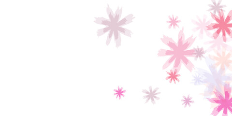 Falling cherry blooming flower parts vector..