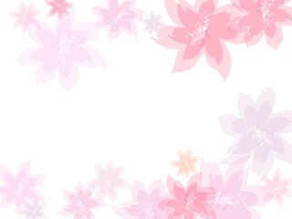 Spring flowers falling vector illustration.