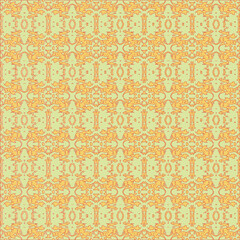 Blue and white watercolor ornament painted with watercolor on paper.