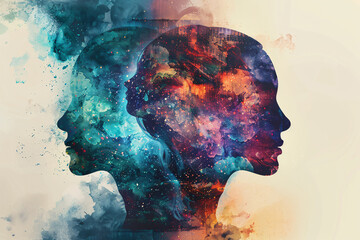 Neurodiversity concept illustration, ADHD, Autism spectrum