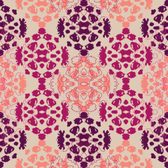 Blue and white watercolor ornament painted with watercolor on paper.