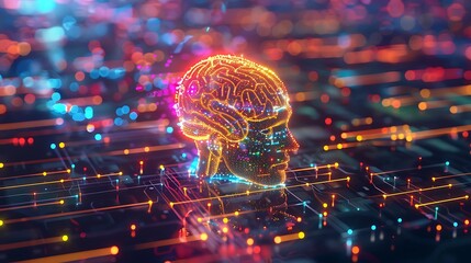 Futuristic Tech and AI Representation. Concept of Artificial Intelligence