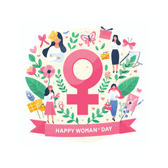 March 8, women, international women's day illustration 