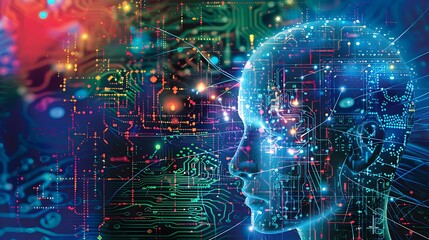 Futuristic Tech and AI Representation. Concept of Artificial Intelligence