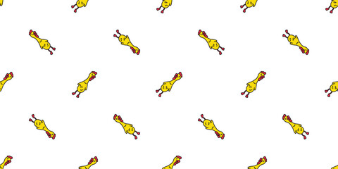 chicken seamless pattern duck Squeaky chicken bird vector pet wrapping paper scarf isolated doodle cartoon animal farm tile wallpaper repeat background illustration design