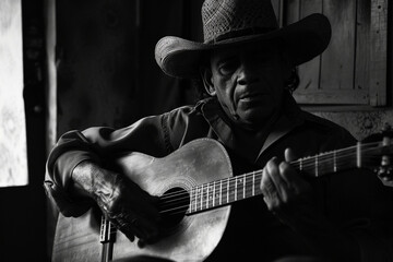 cowboy with his guitar