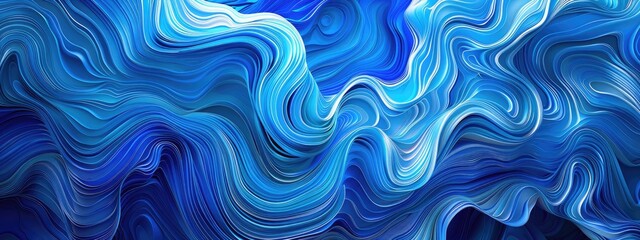 Obraz premium Blue background texture, wavy sea color pattern , icy wind and curvy illustration winter art. abstract modern background