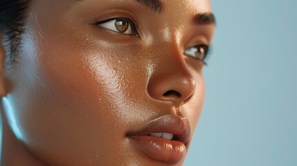 Advanced UV-Protected Skin Care Visualization  Brightening and Firming Serum Effect on Skin Cells