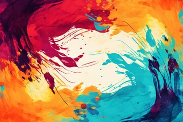 abstract watercolor background, abstract background with brush smeared motifs filled with colorful