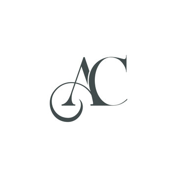 AC or CA logo design. Vector illustration.