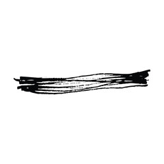 Obraz na płótnie Canvas Brush stroke line element, grunge charcoal hand drawn hatches scribble marker art brushes line, chalk texture doodle drawing design illustration