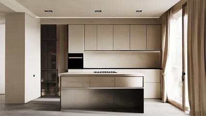 Fototapeta premium Modren and luxury kitchen 