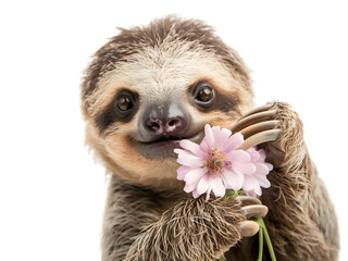 Cute face of young three-toed sloth, Costa Rica, Central America