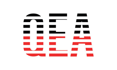 QEA three initial letter iconic line negative space minimal logo design vector template. monogram, abstract, wordmark, business, typography, minimalist, brand, company, flat, modern, unique, simple