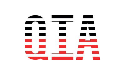 QIA three initial letter iconic line negative space minimal logo design vector template. monogram, abstract, wordmark, business, typography, minimalist, brand, company, flat, modern, unique, simple