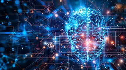 Futuristic Tech and AI Representation. Concept of Artificial Intelligence.

