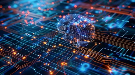 Futuristic Tech and AI Representation. Concept of Artificial Intelligence.

