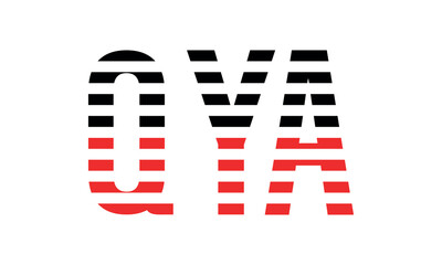 QYA three initial letter iconic line negative space minimal logo design vector template. monogram, abstract, wordmark, business, typography, minimalist, brand, company, flat, modern, unique, simple