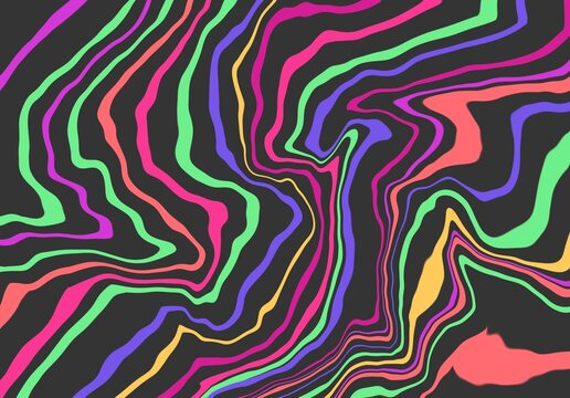 Natural Flow Rainbow Psychedelic Liquid Abstract Background