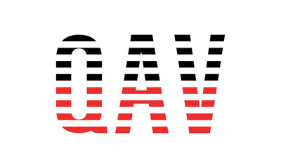 QAV three initial letter iconic line negative space minimal logo design vector template. monogram, abstract, wordmark, business, typography, minimalist, brand, company, flat, modern, unique, simple