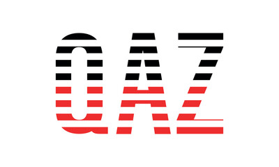 QAZ three initial letter iconic line negative space minimal logo design vector template. monogram, abstract, wordmark, business, typography, minimalist, brand, company, flat, modern, unique, simple