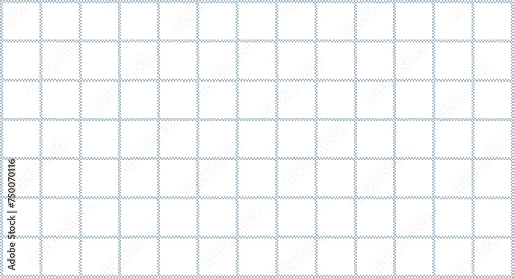 Poster Grid symmetrical background from chess, square graph project texture, lines paper page isolated, cells notebook pattern, grid banner, mockup template copybook - vector