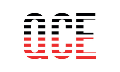 QCE three initial letter iconic line negative space minimal logo design vector template. monogram, abstract, wordmark, business, typography, minimalist, brand, company, flat, modern, unique, simple