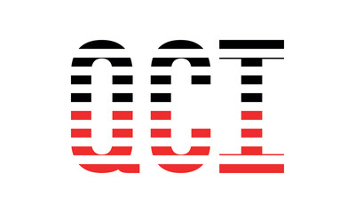 QCI three initial letter iconic line negative space minimal logo design vector template. monogram, abstract, wordmark, business, typography, minimalist, brand, company, flat, modern, unique, simple