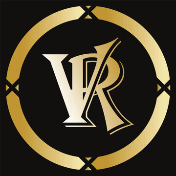 VR lettermark and branding logo design with a leaf. And your best choice.

