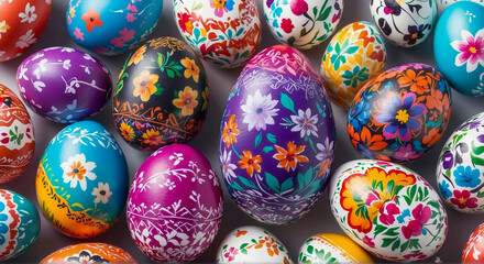 A Vibrant Easter Celebration: Decorated Easter Eggs